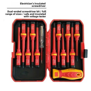 Herramienta de Reparación Profesional para Electricistas, 13 en 1, Aislada, Resistente a Alto Voltaje, de Acero al Cromo Vanadio, Operada a Mano, en Oferta - Product Image 4