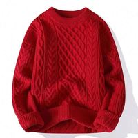 Pull-over en tricot torsadé épais pour homme, style senior, automne-hiver, Noël, pour couple, plusieurs couleurs au choix