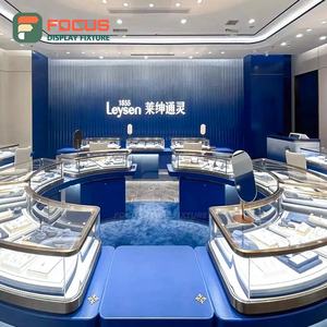 Vitrine de haute qualité pour bijoux, avec portes en verre trempé premium, cadre en métal, base en bois, éclairage LED réglable à plusieurs niveaux - Product Image 5