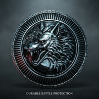 Set Senjata Kombinasi Serigala Norse Kustom, Emblem Serigala, Pedang dan Perisai Abad Pertengahan, Set Senjata Kostum Abad Pertengahan yang Tahan Lama untuk Cosplay