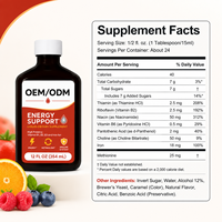 Complément alimentaire liquide de fer à marque privée OEM avec vitamines B, multivitamines, soutien énergétique, sans OGM, 12 oz