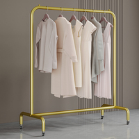 Séchoir à vêtements moderne à double barre Version épaissie Fonction mobile Durable Capacité de charge élevée Salon Salle de bain