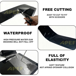 Adesivo in Fibra di Carbonio 5D per Auto, Protezione Paraurti, Specchietto Retrovisore, Soglia <span class=keywords><strong>Porta</strong></span>, Cofano, Nastro Decorativo per Esterni - Product Image 3