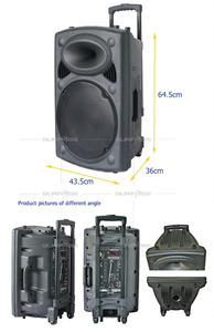 Ta15 2305T 15Inch Ngoài Trời Màu Xanh Răng Di Động Có Thể Sạc Lại Âm Thanh Hộp Công Suất Cao Âm Thanh Loa - Product Image 4