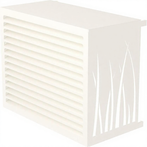 DECOAIRCO Cache de climatisation en alliage d'aluminium pour diffuseur d'air, grand format, blanc crème (RAL 9001), électrique avec cordon, durable, installation facile - Product Image 5