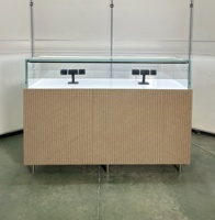 Idée de design pour bijouterie : Meuble de présentation en bois pour bijoux, comptoir de présentation, vitrine murale pour bijoux, vitrine de salle d'exposition de bijoux, vitrine pour montres