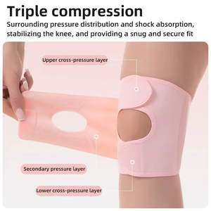 Genouillères de sport antidérapantes à compression avec logo personnalisé pour le basketball et le fitness - Product Image 5