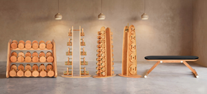 Juego de Pesas Rusas de Madera de Lujo y Estética con Soporte para Pesas Rusas para Gimnasio en Casa, Estudio, Hotel, Directo de Fábrica - Product Image 6