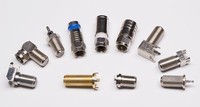Conector Macho Tipo F de Compresión con Recubrimiento de Níquel de 180 Grados para Cable Rg6 Rg59