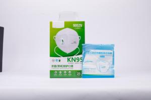 <span class=keywords><strong>Masque</strong></span> <span class=keywords><strong>FFP2</strong></span> certifié CE EN149, 3 plis, pliable, forme coupelle, sans valve, haute filtration pour le ponçage de cloisons sèches et la protection industrielle - Product Image 3