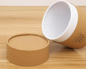 Personnalisé Imprimé rond kraft brun artisanal petit Vide tube D'emballage en papier en rouleau - Product Image 5