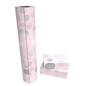 Custom Eco-Friendly Pink Floral <b>Pattern</b> Double-Sided Coated Art <b>Paper</b> Roll 100GSM Recyclable Digital Printing Compatible Gift - Product Image 1