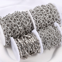 Mode En Acier Inoxydable Permanent Chaîne Rouleau Hypoallergénique Non Ternir Étanche Accessoires pour Collier Fabrication de Bijoux