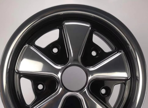 Rines Clásicos de Aleación de Aluminio Forjado de 5 Radios, Acabado Negro Brillante con Borde Pulido, 15-18 Pulgadas, Compatibles con Autos Clásicos como el <span class=keywords><strong>Beetle</strong></span> y el Mini - Product Image 3