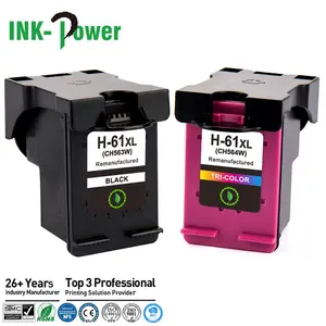 61 61XL Cartouche de couleur reconditionnée Cartouche d'encre à jet d'encre noir Compatible pour imprimante HP61 HP61XL HP Deskjet 1010