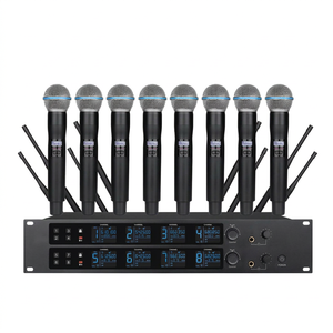 Sistema de Micrófono Dinámico Inalámbrico UHF BD68 de 8 Canales, Micrófono de Mano XLR Cardioide de Largo Alcance para Conferencias, Escenarios y Presentaciones - Product Image 1