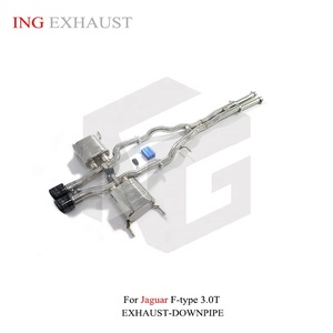 Sistema de Escape Catback de Acero Inoxidable de Fábrica ING para Jaguar F-type 3.0T con Válvula, Piezas de Rendimiento Automotriz, Tubo de Afinación - Product Image 5
