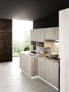 Custom Modern L-Shaped Modular Wall Inset Solid Wood Kitchen <b>Cabinet</b> Furniture Set Kitchen <b>Cabinets</b> - Product Image 2
