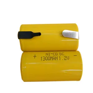 工业实际容量 NI-CD SC 1300mah 1.2V NICD Sub C 尺寸可充电电池