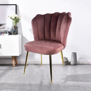 Chaise de salon moderne en forme de <span class=keywords><strong>fleur</strong></span> <span class=keywords><strong>Fauteuil</strong></span> confortable en velours tufté Chaise de salle à manger rembourrée - Product Image 3