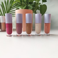 Gloss à lèvres hydratant mat effet minéral à base de plantes, 27 teintes, résistant à l'eau, et gloss à lèvres en tube épais, 5 teintes, très demandé