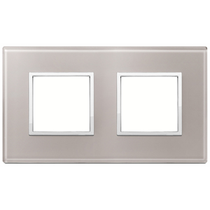 4M 2 Gang Wall <b>Switch</b> <b>Plate</b> Pearl Grey 11.4 Cm Length - Product Image 1