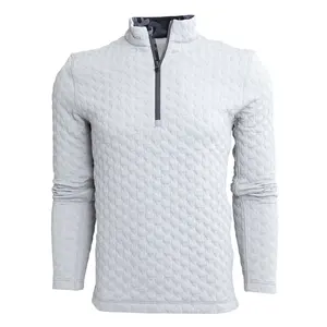 Lange Mouw Afdrukken Trui Lichtgewicht Running Golf Wandelen Vissen Sport Shirt Mannen 1/4 Zip Sweater Trui