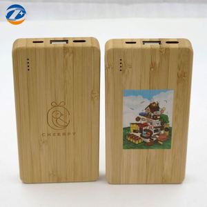 Banque d'alimentation sans fil 100 % bambou écologique 5000 mAh, chargeur portable pour smartphones et appareils, idéal pour les cadeaux promotionnels et d'affaires - Product Image 2