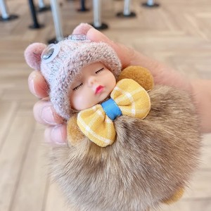<span class=keywords><strong>Porte</strong></span>-clés en peluche moelleux, <span class=keywords><strong>porte</strong></span>-clés bébé endormi doux, <span class=keywords><strong>porte</strong></span>-clés mignons pour femmes et filles, cadeau en vrac pour décorations charmantes - Product Image 5