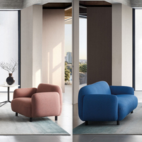 Mobilier d'atelier espace ouvert salle de réunion moderne ensemble de canapés de bureau en tissu commercial officiel