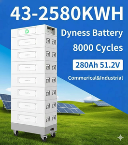 Dyness Stack280 51.2V 40KWH 200KWH Zonne-energieopslagsysteem LiFePO4 Batterij Hoge Spanningsniveau A-cellen 280ah Batterij Energiesysteem - Product Image 1