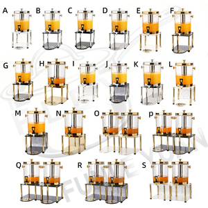 Dispensador de Bebidas Acrílico FLEY de 8L, Autoservicio, Marco Dorado, Contenedor para Bebidas Frías y Calientes, para Hoteles, Restaurantes y Servicios de Catering - Product Image 2