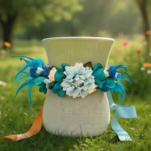 Cintura con Piume e Fiori con Nastro, Accessorio Moda Donna Ref42910 - Product Image 2