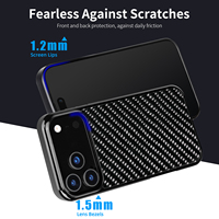 Étui de téléphone portable en fibre de carbone brillant de haute qualité pour iPhone 18 Pro Max Air, coque anti-chute en PC