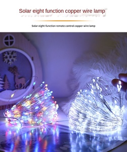 Solar Battery Box Powered Copper Wire LED Fairy <b>String</b> Lights Waterproof Outdoor Colorful Lights for <b>Garden</b> Yard Christmas - Product Image 2