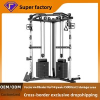 Machine d'entraînement multifonctionnelle intégrée en acier pour petits oiseaux, rack à squats, crossover de câbles, équipement de gym à domicile, cadre complet