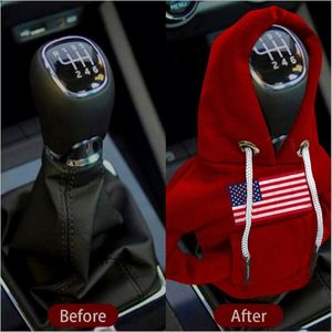 Wholesale Car Shift Cover Personalized Hoodie American Flag Sweater Handle Cover Shift Universal Car <b>Interior</b> <b>Accessories</b> - Product Image 4