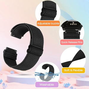Bracelets de montre élastiques pour <span class=keywords><strong>Casio</strong></span> F-84/F-91W/F-94/A158/A168/F-105/F-108, bracelet en nylon respirant pour <span class=keywords><strong>Casio</strong></span> W-215/216H/217H/218 - Product Image 6