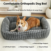 Neues Gestreiftes Samt-Haustierbett Winter-Warmes Haustier-Sofa Komfort-Katzenmatte Hundebett Haustierkissen