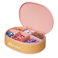 Vente en gros de boîtes de rangement en plastique MEMOSAN modèle 0109001 pour pilules et capsules de vitamines avec logo personnalisé
