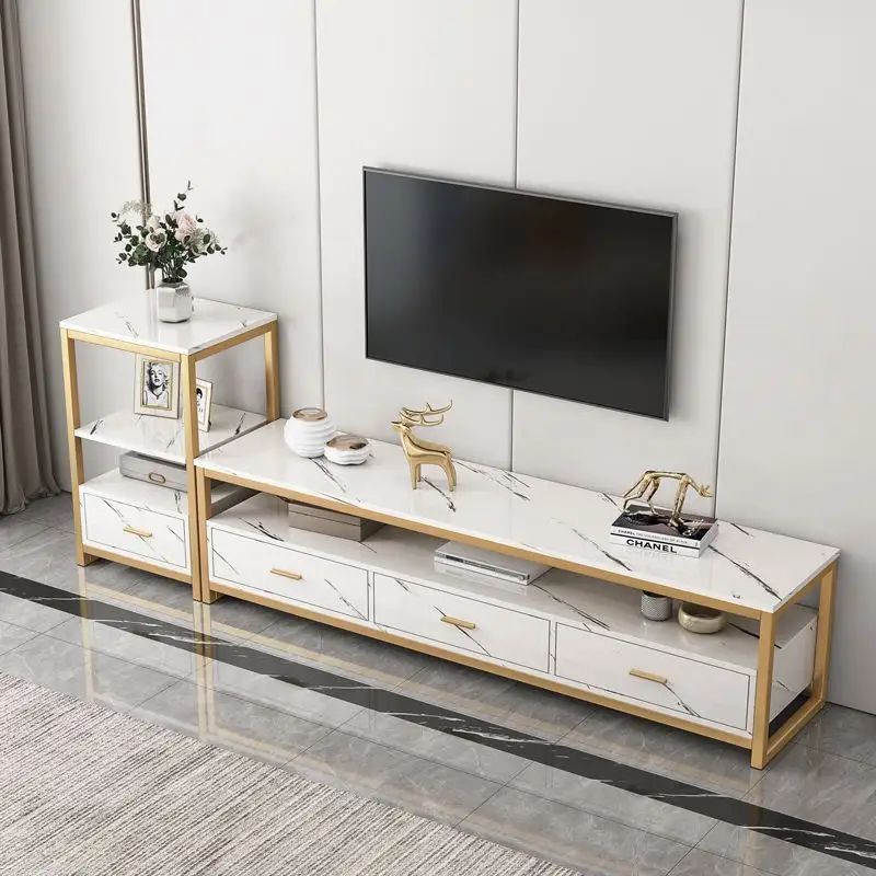 Оптовая продажа, мраморный шкаф для телевизора в скандинавском стиле, модная мебель для гостиной, металлический стол для телевизора, Современная креативная тканевая Подставка для телевизора