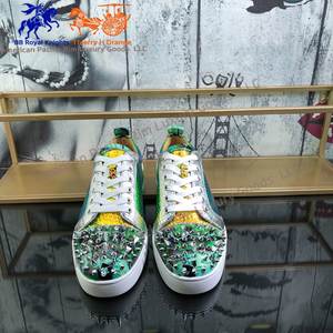 Chaussures de course et de marche élégantes et luxueuses pour hommes et femmes, de style rétro, à lacets, de haute qualité, originales, de la marque Christians Designer, Louboutins - Product Image 5