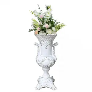 Trang Trí Ngoài Trời Phong Cách La Mã Vườn Bệ Urn Planter Nhựa Cổ Cho Hoa Bình Đứng