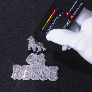 नूओया ठीक गहने व्यक्तिगत कस्टम पशु हुक हीरा परीक्षण vvvv मोइससैट सभी राजधानी बैगुएट पत्र पेलेंट पारित कर सकते हैं। - Product Image 4