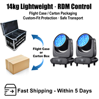 Luz móvil LED RGBW DMX512 4 en 1 de 19x40W IP65 a prueba de agua con zoom para escenario, DJ, discoteca y fiestas