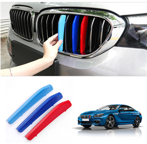 Couverture de grille avant à rayures m-couleur, <span class=keywords><strong>1</strong></span> pièce de haute qualité pour BMW série 5 E60 2003 — 2010 - Product Image 6