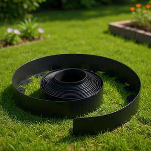 Borde de Jardín de Plástico de 33 Pies x 4 Pulgadas, Rollo Flexible para Delimitar Césped con 30 Estacas para Uso en Jardín - Product Image 2