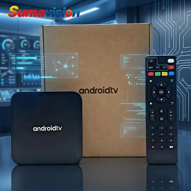 Sumavision 4G+16G 4K Quad Core Android 9 Set-top Box HDR/H265 WiFi5 BT Voice Remote OTT 12-month Warranty for Customized