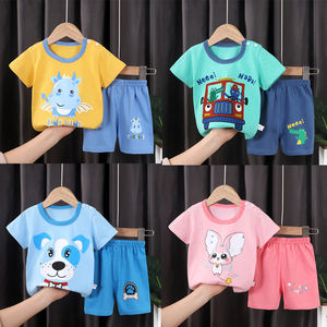 Nuevo Traje de Verano 2021 de Manga Corta, Camiseta de Algodón para Niños, Ropa Coreana para Bebés, Traje para Niñas, Ropa Infantil - Product Image 1