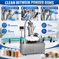 Machine de remplissage de poudre DEEPACK avec doseur à vis sans fin sélectionné pour les essais de flux de produit et la vérification de la dose des contenants